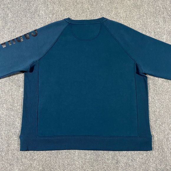 Carhartt Midweight Logo Sleeve Graphic Sweatshirt Womens 2X Relaxed Fit Blue NWT - Picture 9 of 16